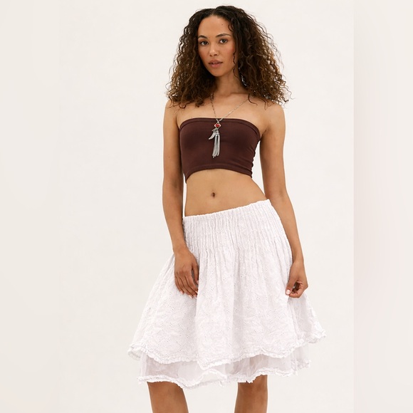 FREE PEOPLE Sanderson Midi Skirt - Tea - Picture 2 of 11